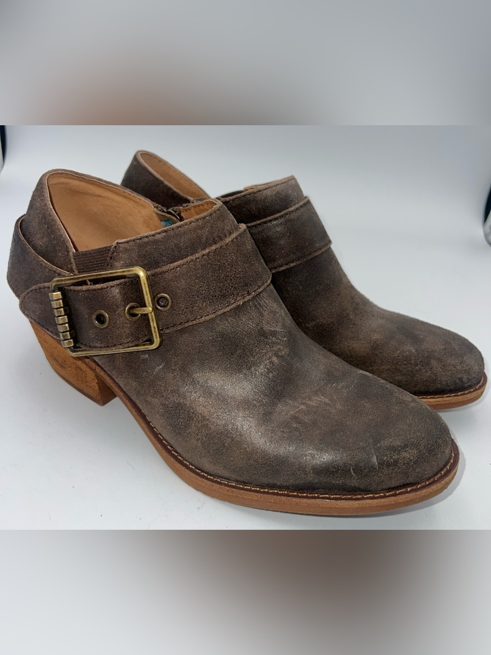 Söfft AQUA Alvie Comfort Bootie Western Size 8 Brown Distressed Leather NEW